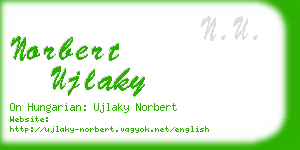 norbert ujlaky business card